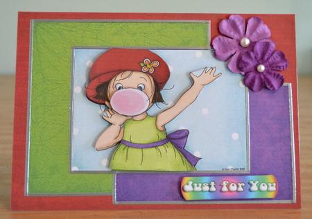 Bubble Gummed, A5 Step by Step Card by Debbie Knechtel