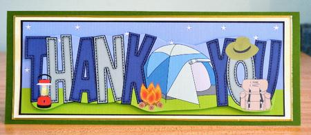 Camping Thank You Large Dl by Debbie Knechtel