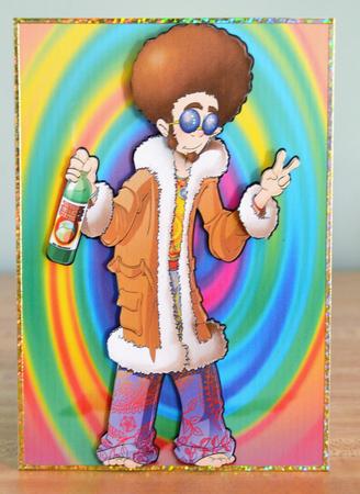Afro Hippy Dude by Debbie Knechtel