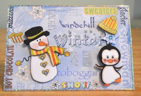 Winter Subway Art, A5 Step by Step Card by Debbie Knechtel