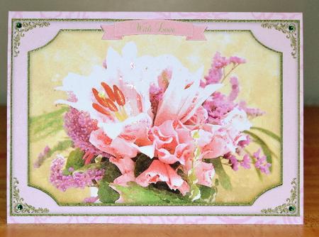 Pretty Floral Bouquet Watercolour Quick Card by Debbie Knechtel