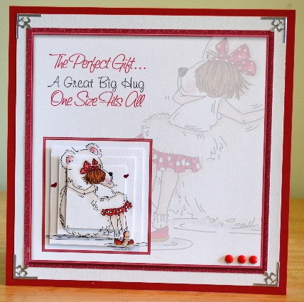 Big Hug 8x8in Pyramid Perfect Gift by Debbie Knechtel