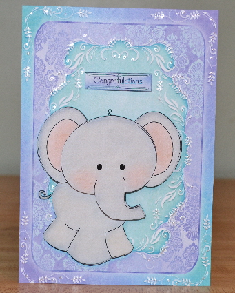 Wee Ones Elephant, A5 Step by Step Card by Debbie Knechtel
