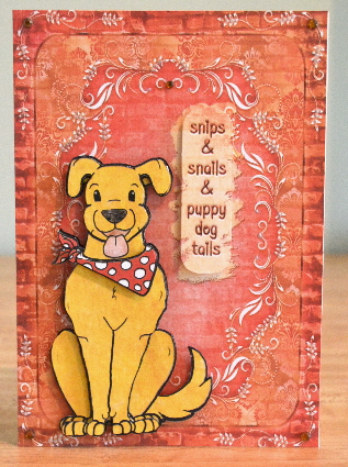 Wee Ones Dog A5 Step by Step Card by Debbie Knechtel