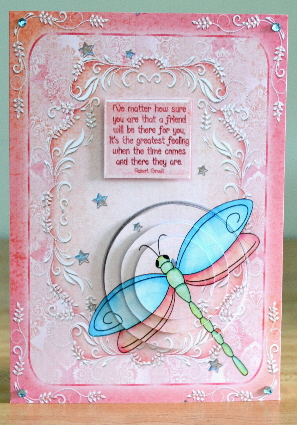 Wee Ones Dragonfly A5 Pyramid Card by Debbie Knechtel