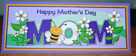 Mother's Day Flowers and Bees Mom Large Dl by Debbie Knechtel
