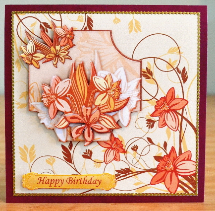 Contemporary Daffodils Card Topper & Decoupage by Debbie Knechtel
