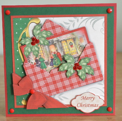 Christmas Vintage Holiday Inn Envelope Quick Card by Debbie Knechtel