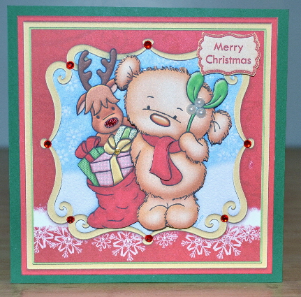Christmas Kiss Me Topper & Decoupage by Debbie Knechtel