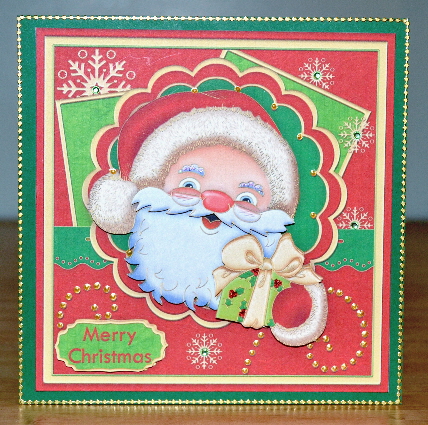 Christmas Jolly Santa Topper & Decoupage by Debbie Knechtel