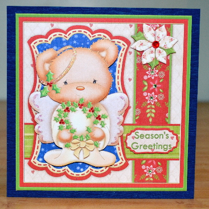 Christmas Angel Bear Topper & Decoupage by Debbie Knechtel