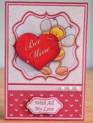 Bee Mine Valentine's Day Topper & Decoupage by Debbie Knechtel
