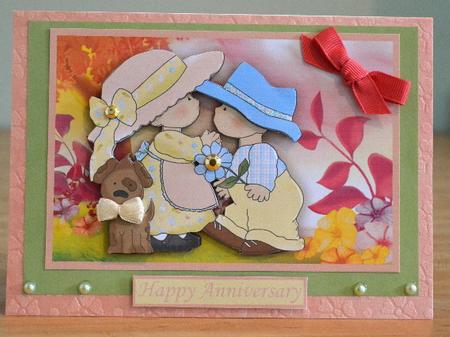 Anniversary Country Kids Topper and Decoupage by Debbie Knechtel