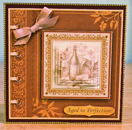 Aged to Perfection Wine Quick Card & Pyramage by Debbie Knechtel
