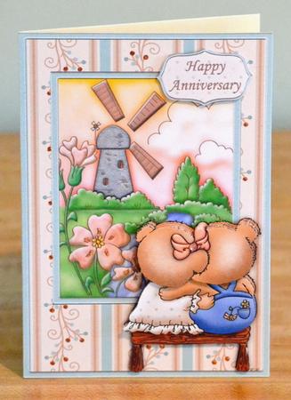 A Romantic View Card Front and Decoupage by Debbie Knechtel