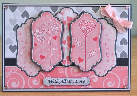 5 Panel Valentine's Day Quick Card by Debbie Knechtel