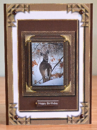 Deer Pyramid Card Topper by Debbie Knechtel