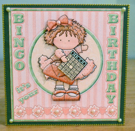 Bingo It's Your Birthday Topper & Decoupage Insert Available by Debbie Knechtel