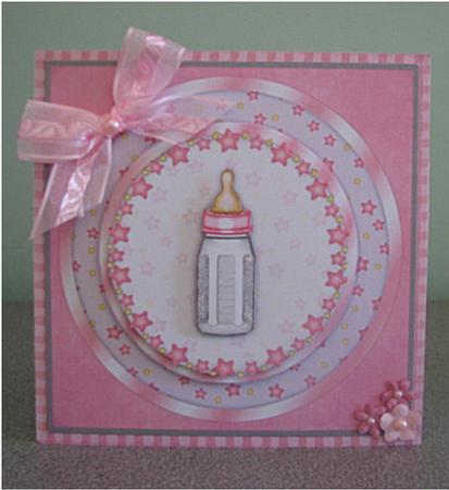 Babys Bottle - Girl by Debbie Knechtel