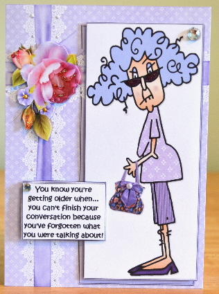 Stella Knows She's Getting Older Quick Card by Debbie Knechtel