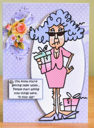 Stella Knows She's Getting Older Quick Card by Debbie Knechtel