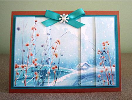 Winter Snow Scene Side Stacker by Debbie Knechtel