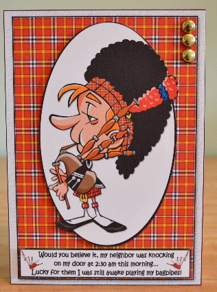 Birthday Bagpiper Pyramid by Debbie Knechtel