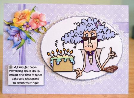 Stella About Getting Older Quick Card by Debbie Knechtel