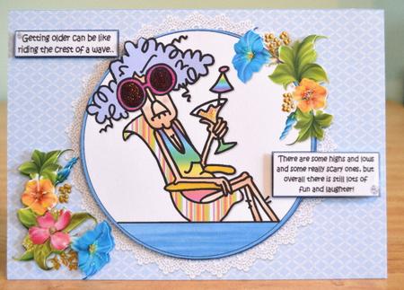 Stella on the Crest of a Wave Quick Card by Debbie Knechtel