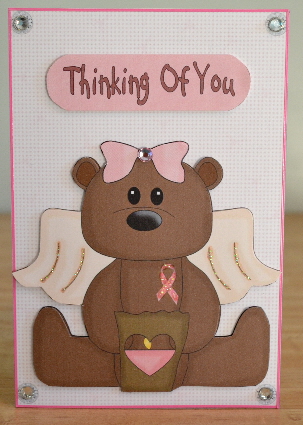Breast Cancer Bear Thinking of You by Debbie Knechtel