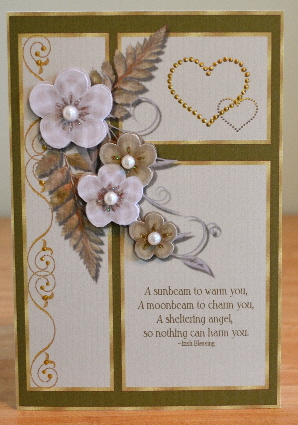 Floral Sheltering Angel Card Front by Debbie Knechtel