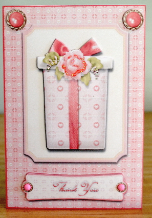 A Present Just for You Card Front Pink by Debbie Knechtel