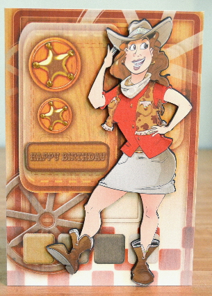 Line Dancer Lady Red by Debbie Knechtel