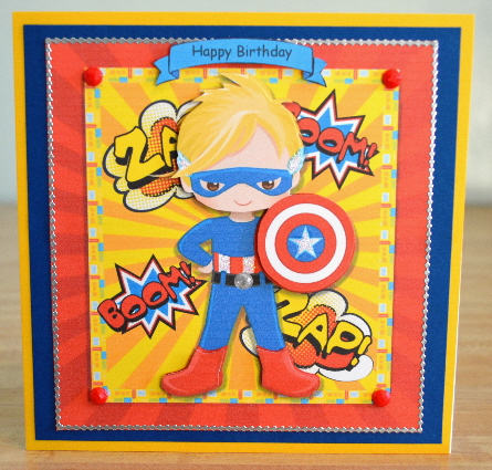 Super Hero Boy 8x8 by Debbie Knechtel