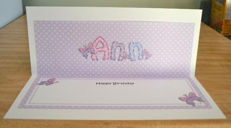 Birthday Ann Matching Large Dl Insert by Debbie Knechtel