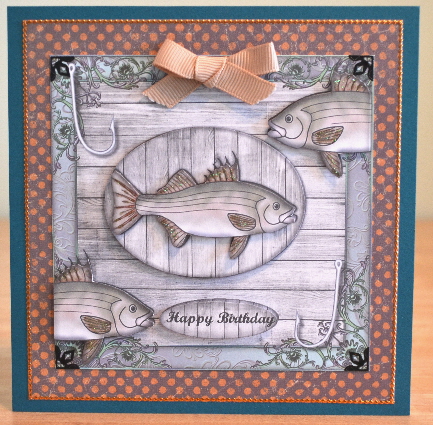 Male Card Gone Fishing by Debbie Knechtel