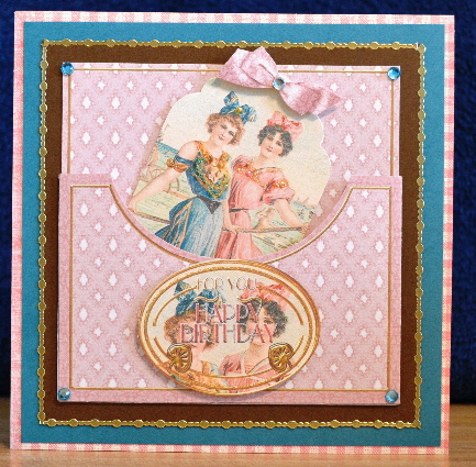 Beach Babes Happy Birthday 7in Tag Card Front Mini Kit by Debbie Knechtel