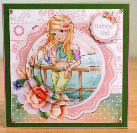 Sweet Seaside Girl Pyramid by Debbie Knechtel