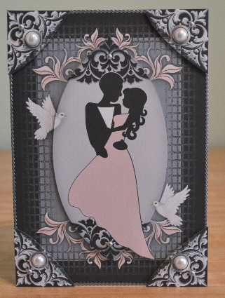 Bride and Groom 6x8 Pink Dress by Debbie Knechtel