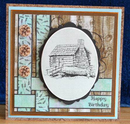 Log Cabin Woven Corner Card Mini Kit by Debbie Knechtel