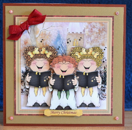 Christmas Church Choir 7.5 Decoupage Mini Kit by Debbie Knechtel