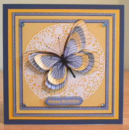 Cardtopper Large Yellow Blue 494 by Debbie Knechtel