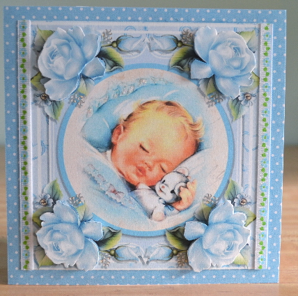 Baby Boy Sleeping 8x8 by Debbie Knechtel