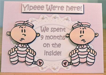 Yipeee the Twin Girls Are Here by Debbie Knechtel
