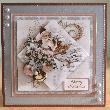 Vintage Christmas - Diamond Panel Card Mini Kit by Debbie Knechtel