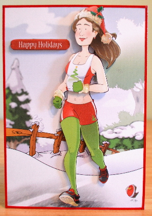 Jogger Dudess Christmas by Debbie Knechtel