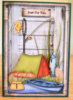 Male Card Gone Fishing by Debbie Knechtel