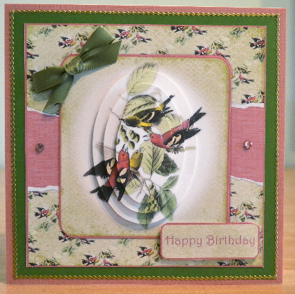 Vintage Birds 8x8 Mini Card Kit by Debbie Knechtel