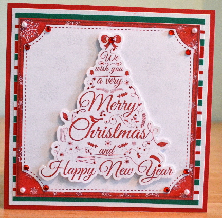 Red Christmas Tree Words Mini Kit by Debbie Knechtel