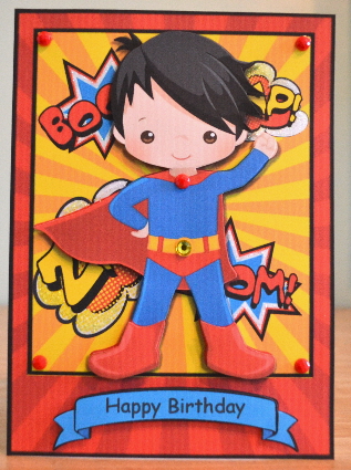 Super Hero with Cape by Debbie Knechtel